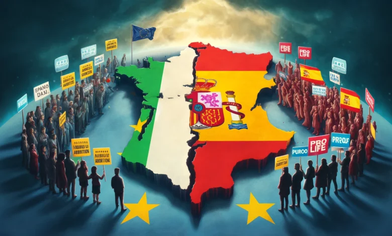 Italy and Spain Dispute Over Abortion Law Changes