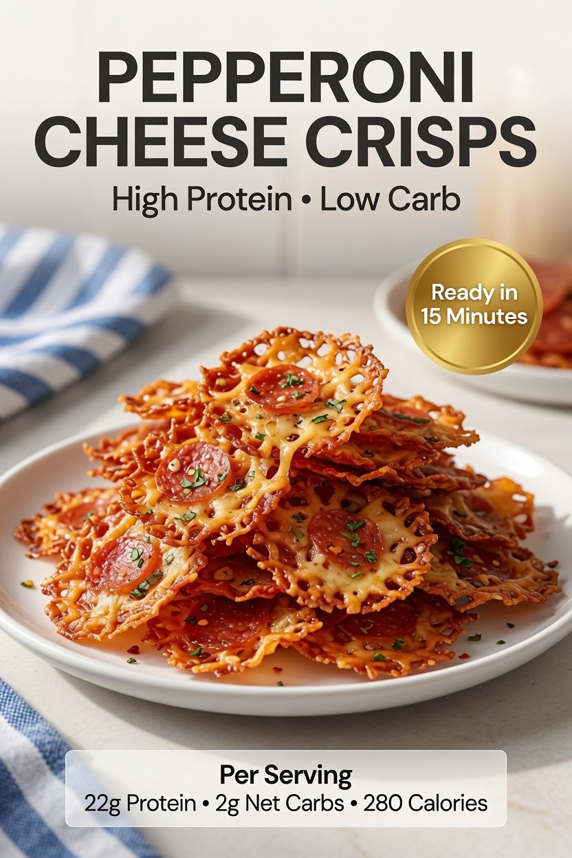 High-Protein Pepperoni Cheese Crisps