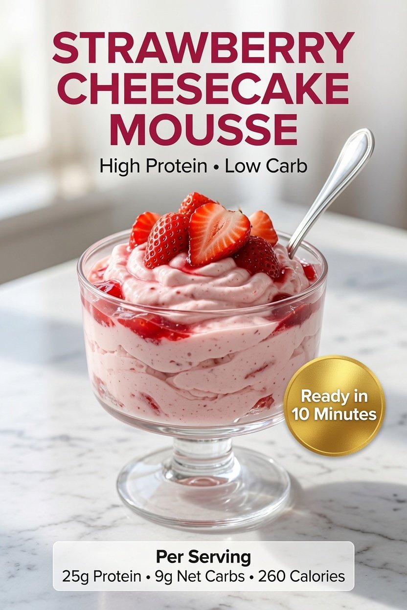 High-Protein Strawberry Cheesecake Mousse