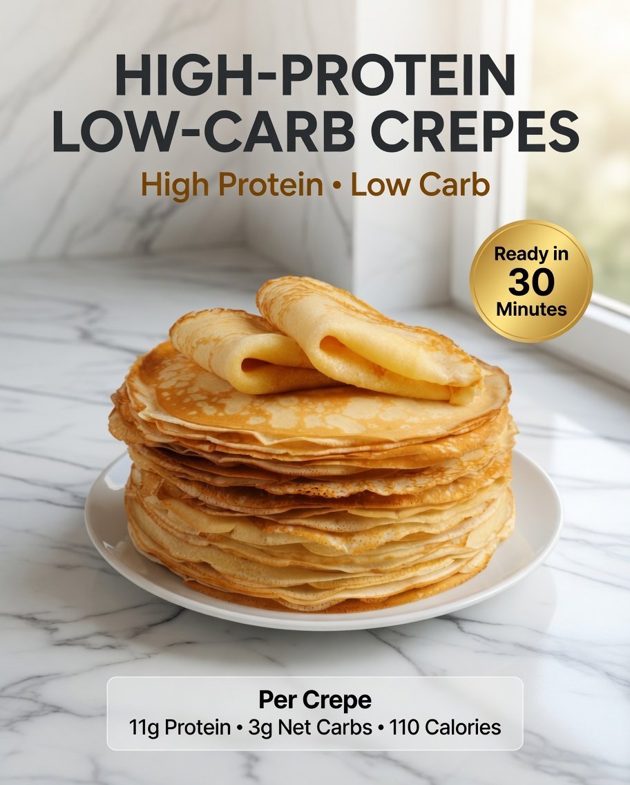 High-Protein Low-Carb Crepes