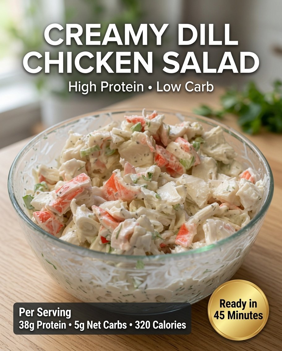 High-Protein Creamy Dill Chicken Salad