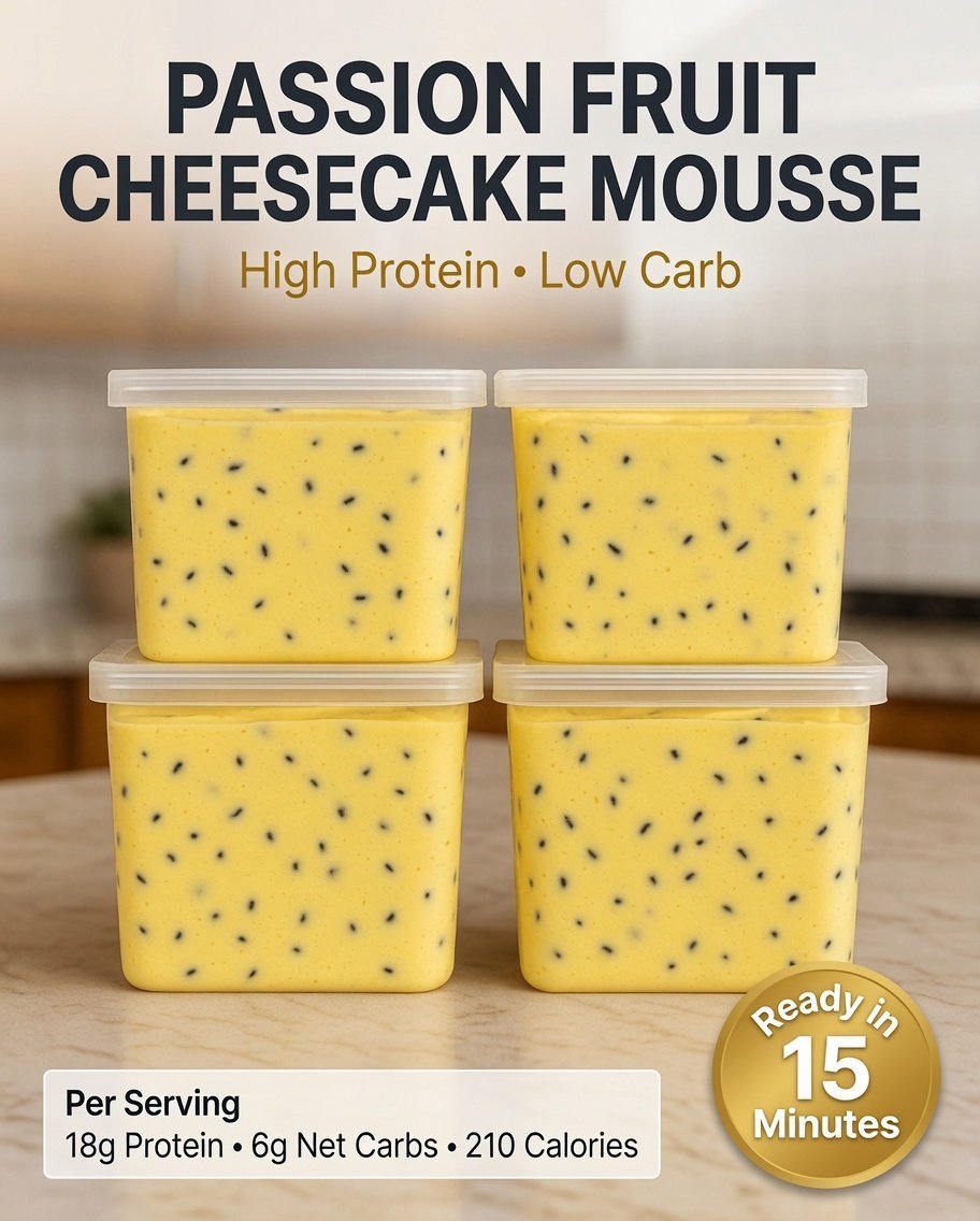 High-Protein Passion Fruit Cheesecake Mousse