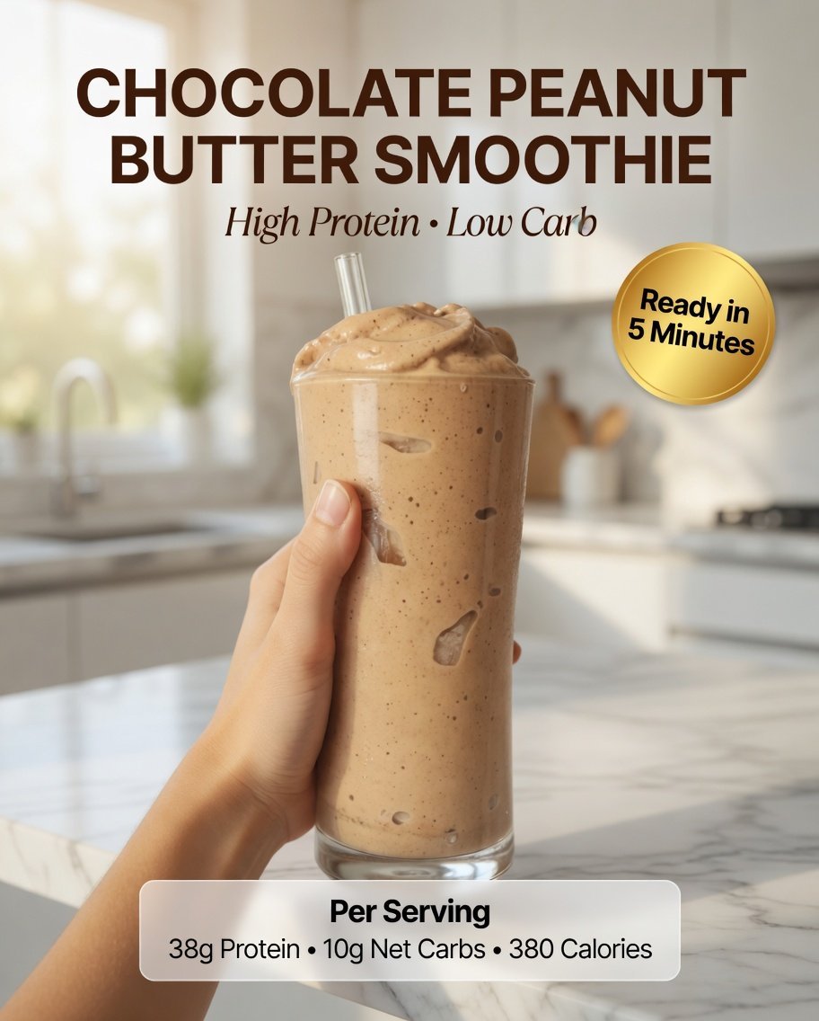 High-Protein Chocolate Peanut Butter Smoothie
