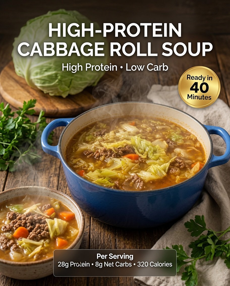 High-Protein Cabbage Roll Soup