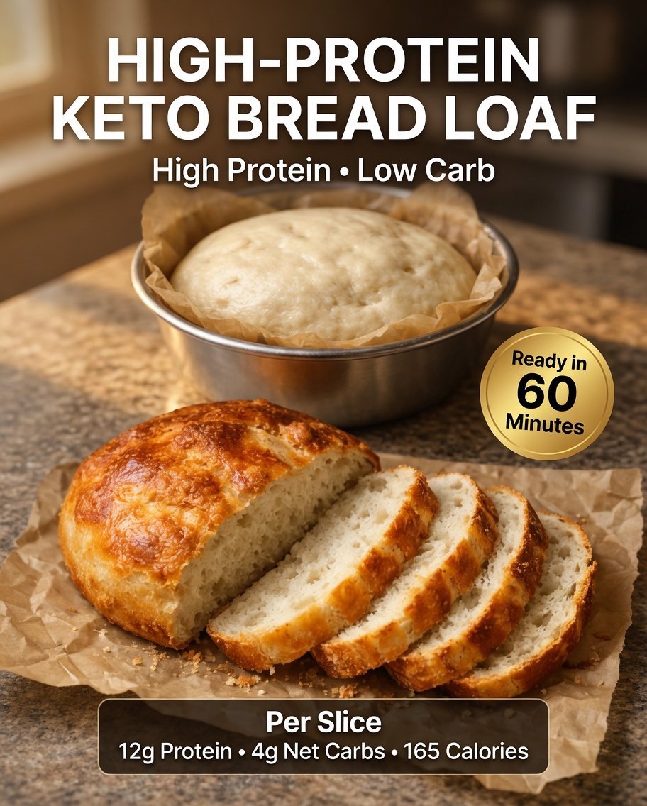 High-Protein Keto Round Bread Loaf