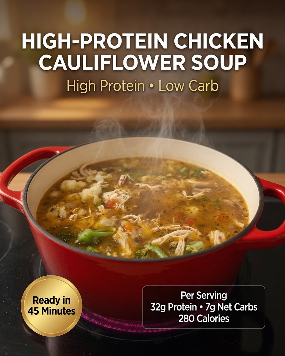 High-Protein Chicken Cauliflower Soup