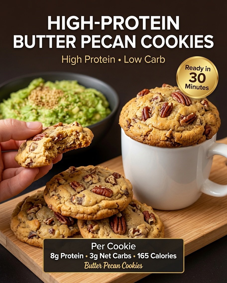 High-Protein Butter Pecan Cookies
