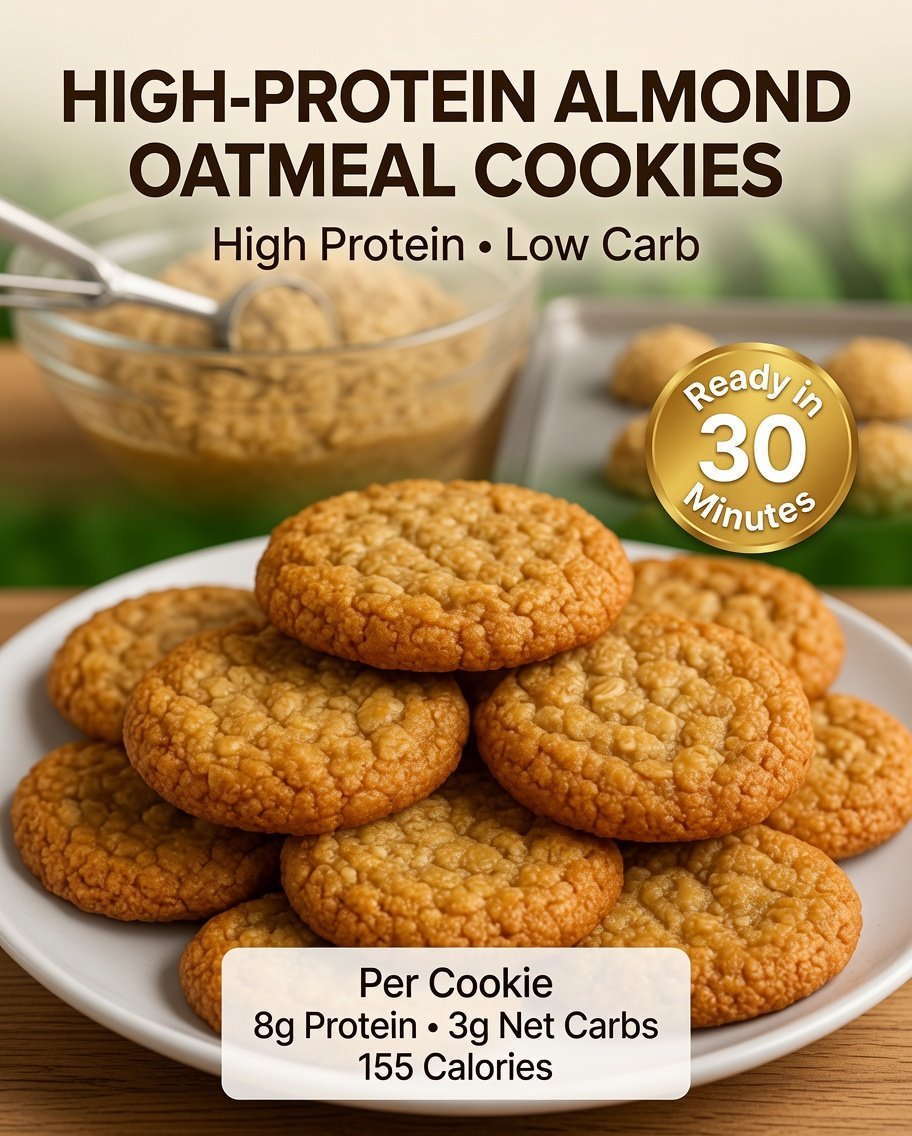 High-Protein Almond “Oatmeal” Cookies