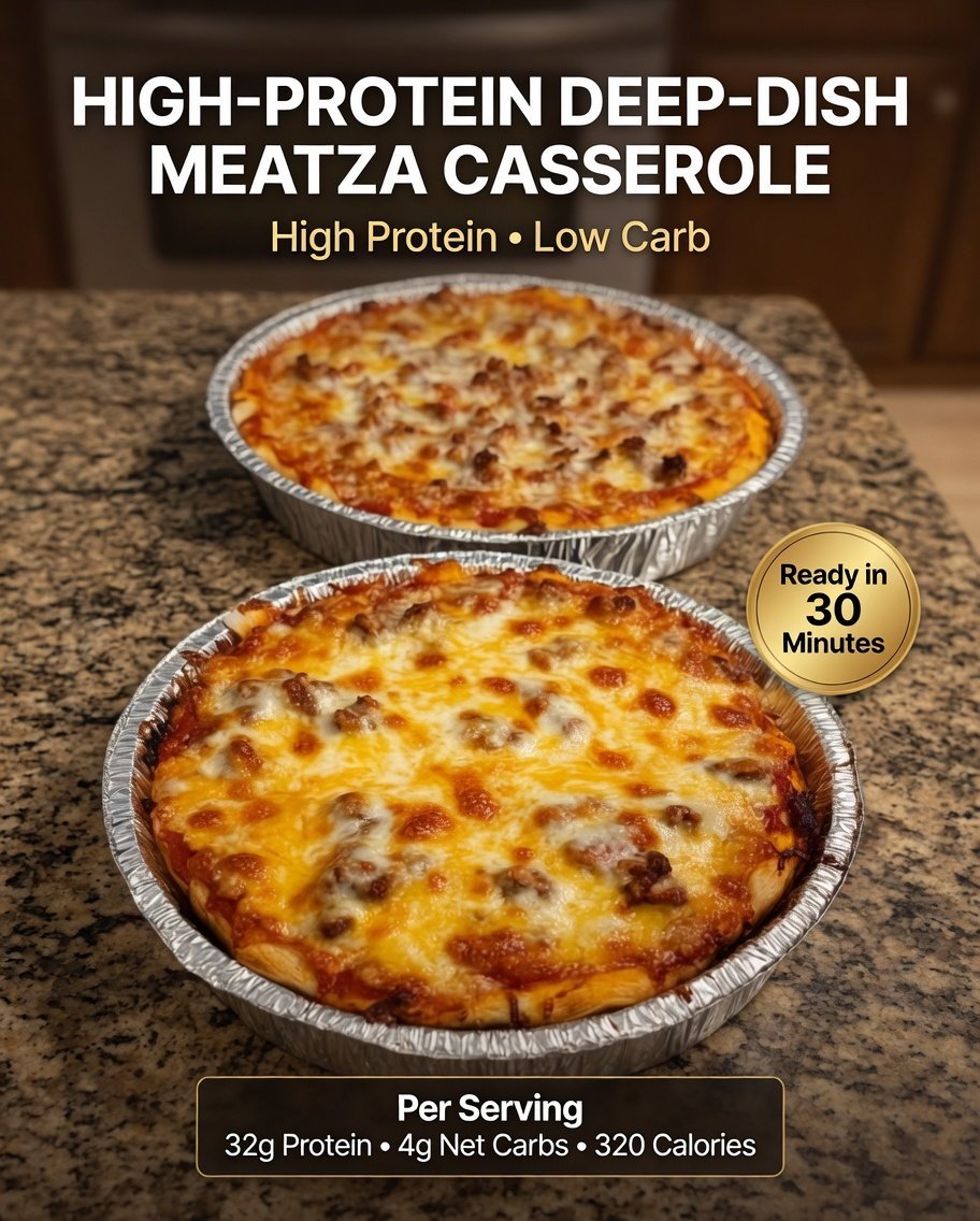 High-Protein Deep-Dish Meatza Casserole
