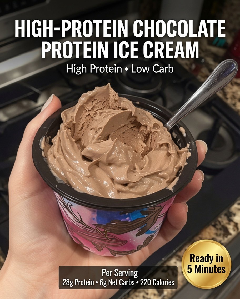 High-Protein Chocolate Protein Ice Cream
