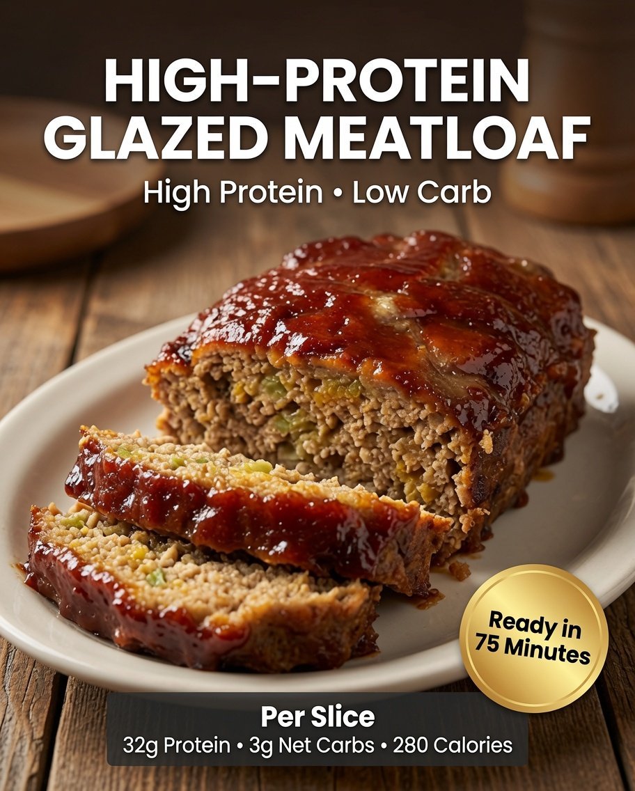 High-Protein Glazed Meatloaf