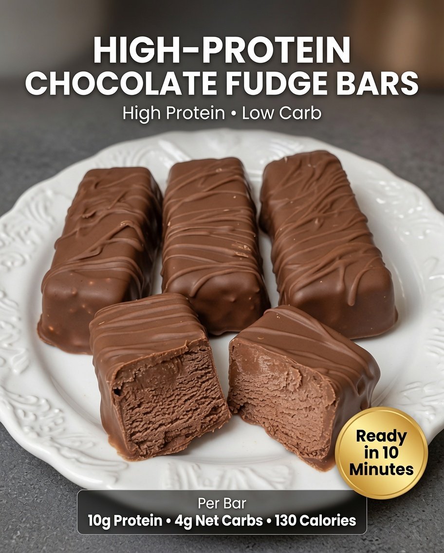 High-Protein Chocolate Fudge Bars