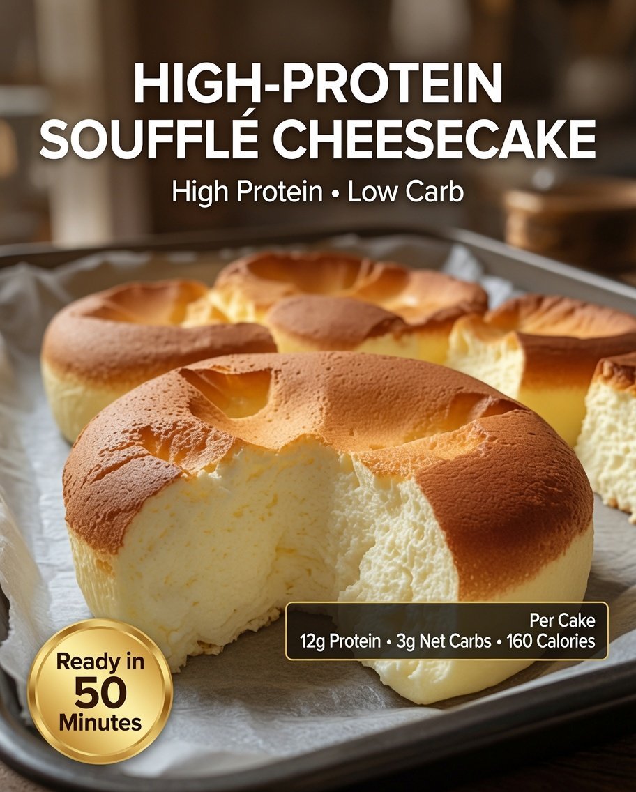 High-Protein Soufflé Cheesecake