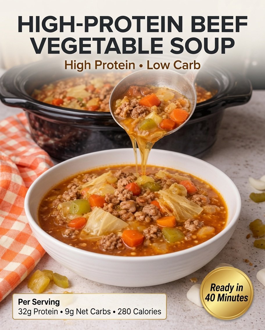 High-Protein Beef Vegetable Soup