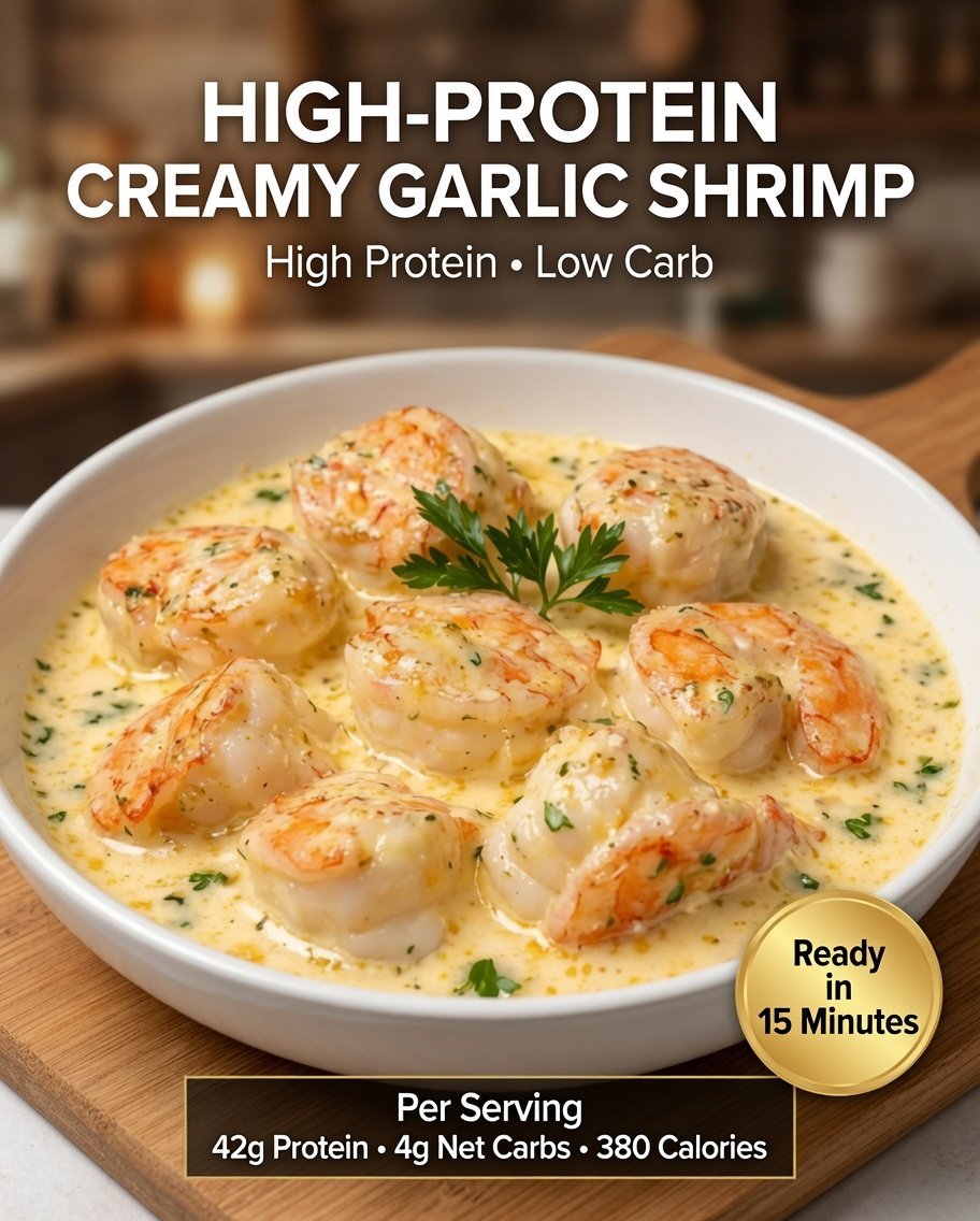 High-Protein Creamy Garlic Shrimp