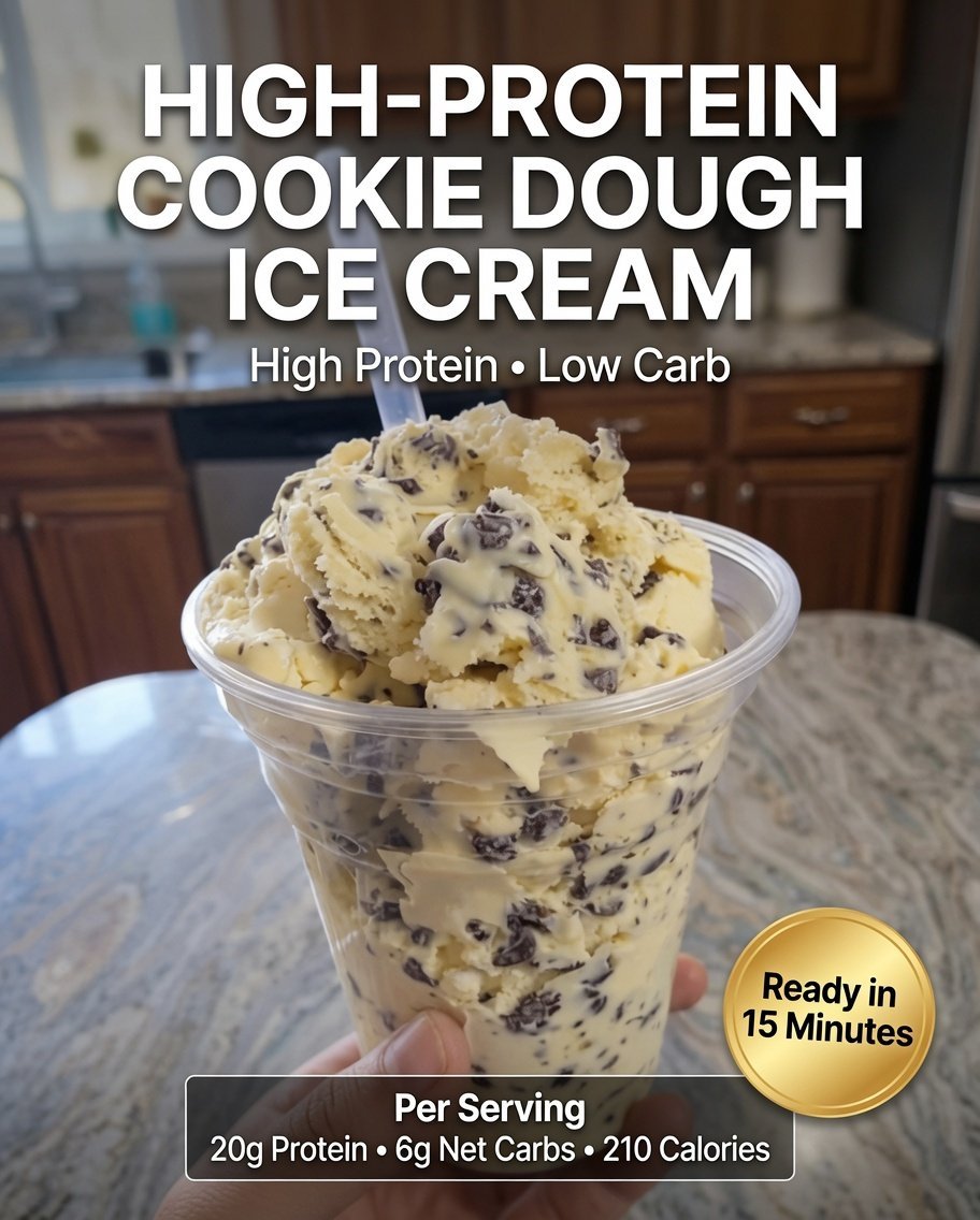 High-Protein Cookie Dough Ice Cream