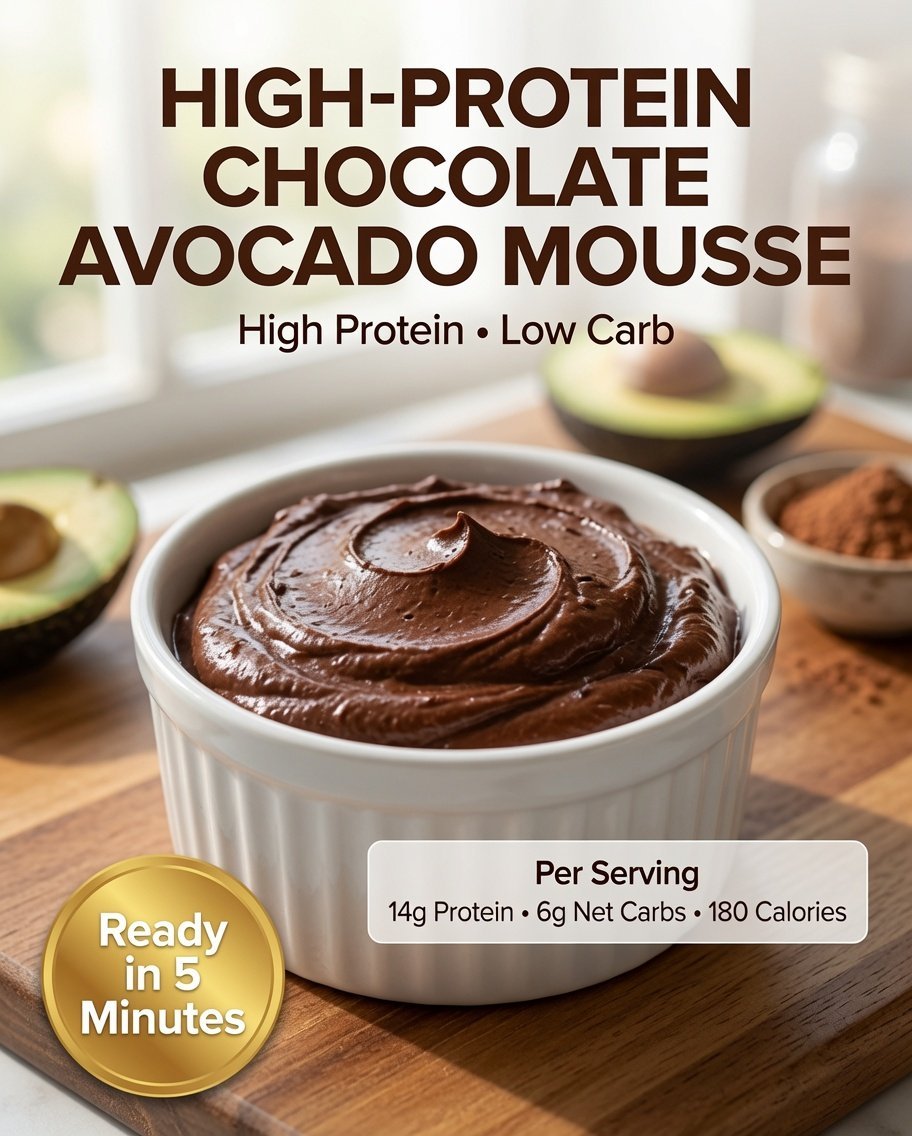 High-Protein Chocolate Avocado Mousse