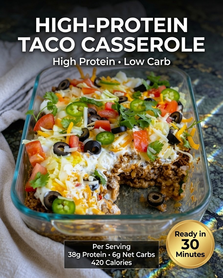 High-Protein Taco Casserole