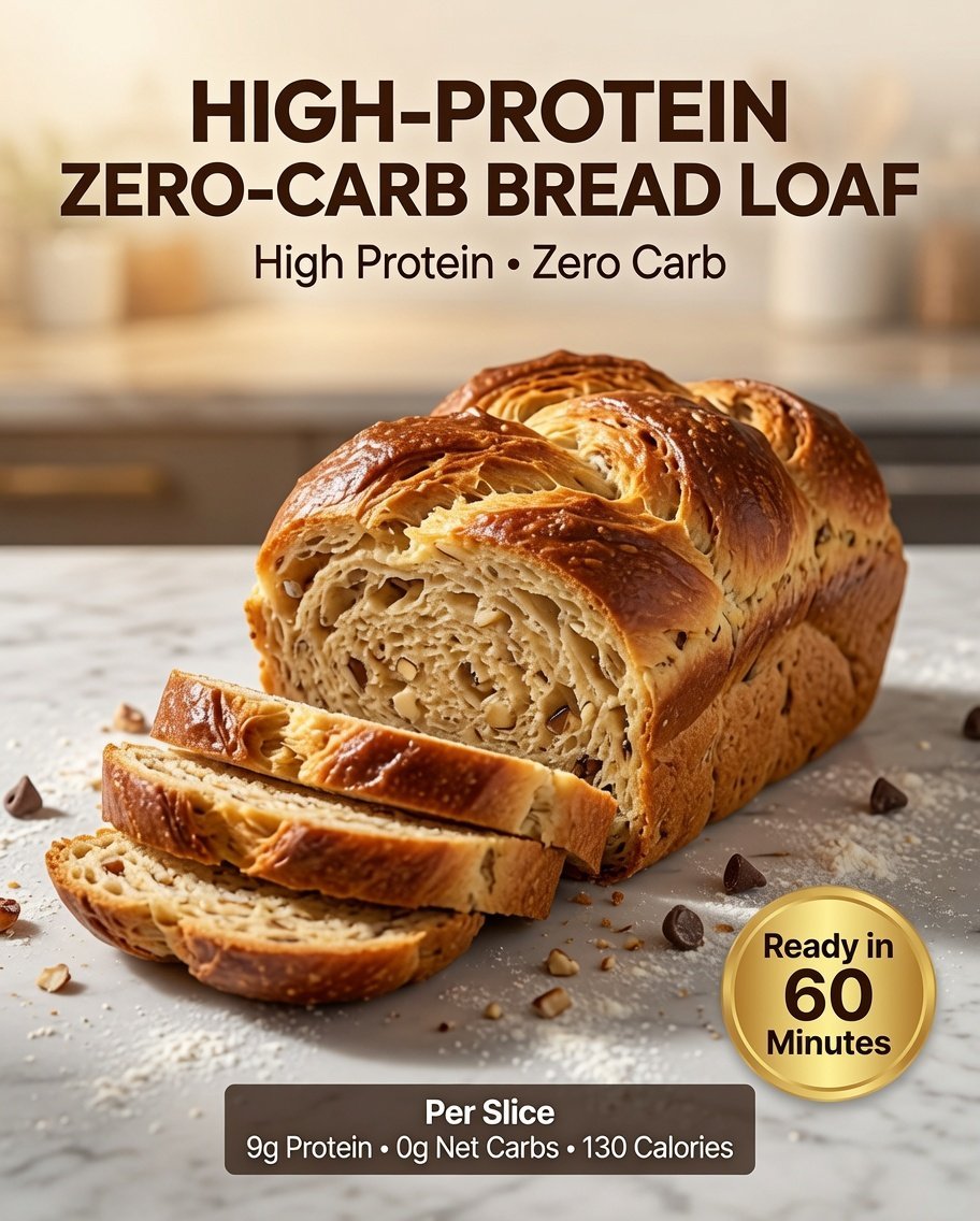 High-Protein Zero-Carb Bread Loaf