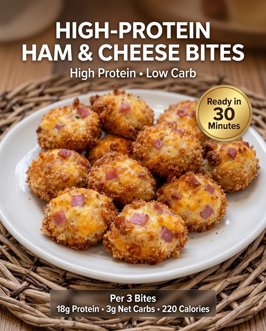 High-Protein Ham & Cheese Bites
