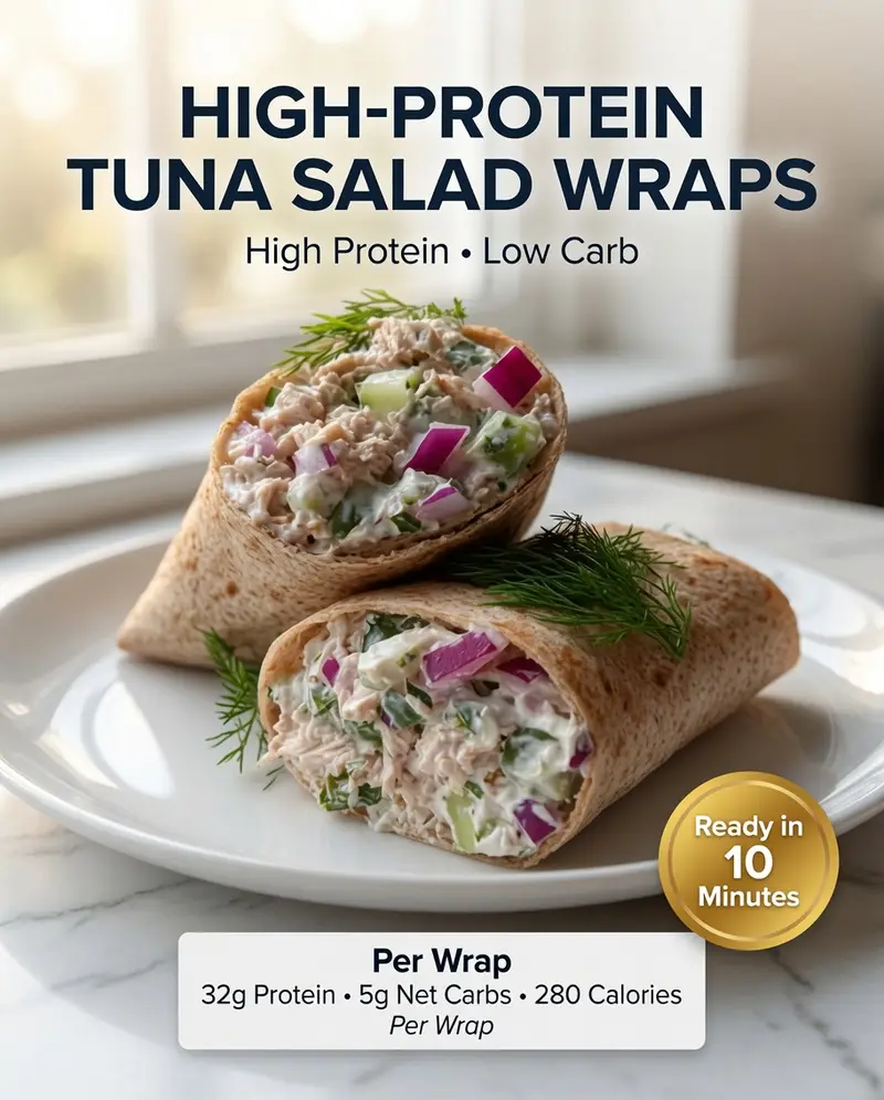 High-Protein Tuna Salad Wraps