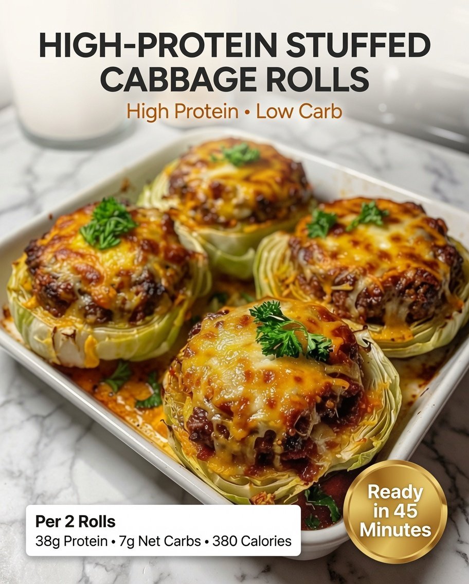 High-Protein Stuffed Cabbage Rolls