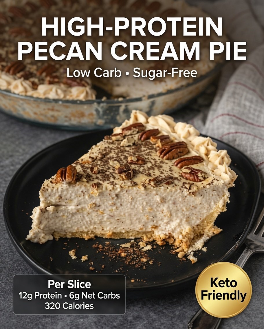 High-Protein Pecan Cream Pie