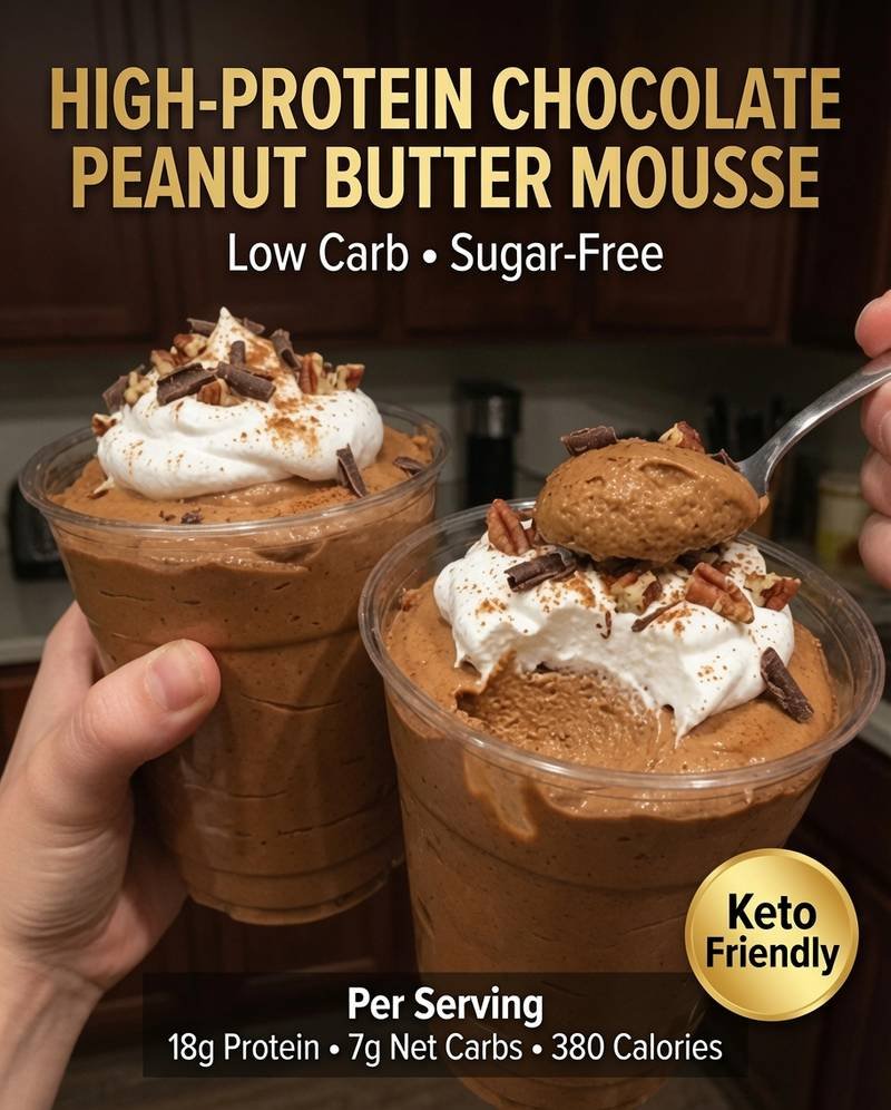 High-Protein Chocolate Peanut Butter Mousse