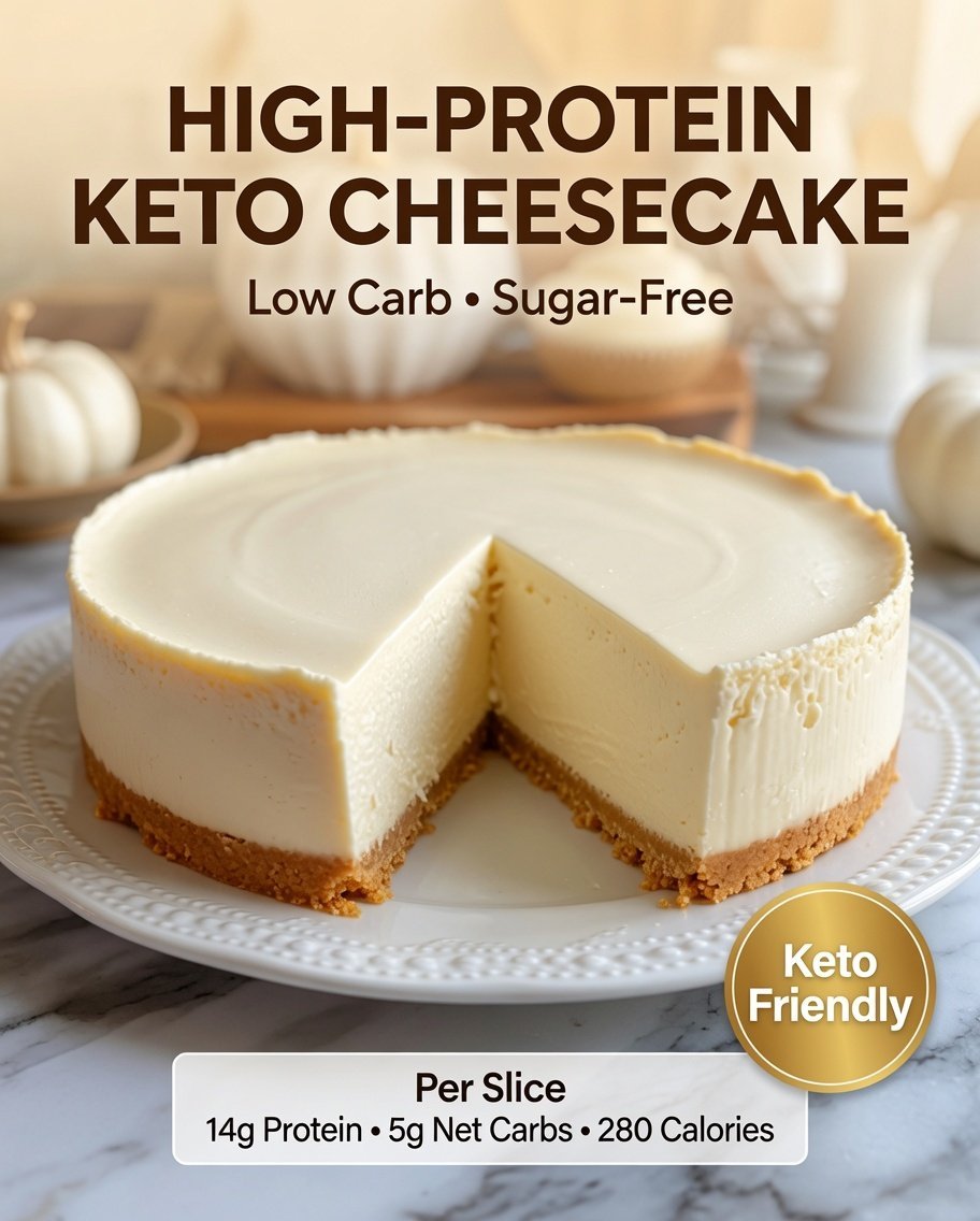 High-Protein Keto Cheesecake