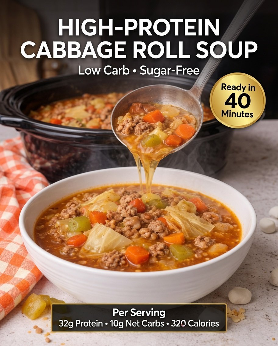 High-Protein Cabbage Roll Soup