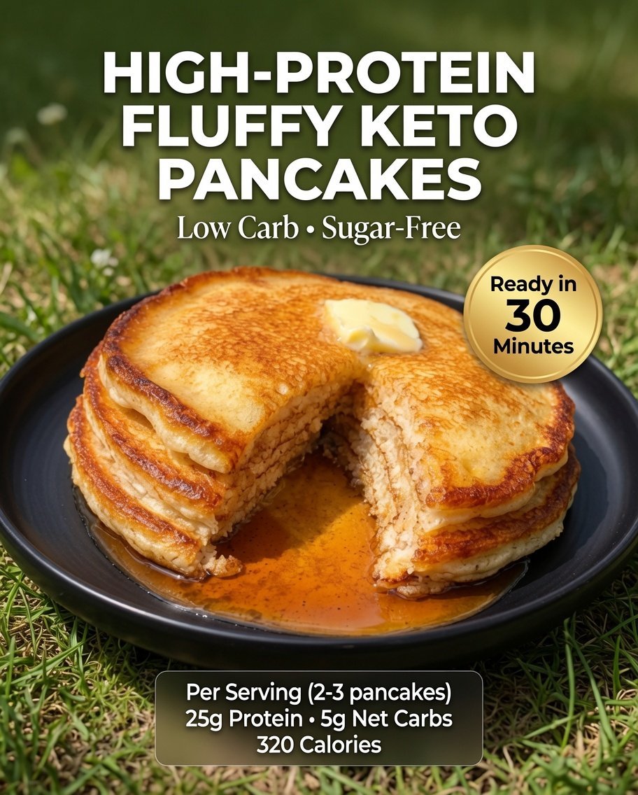 High-Protein Fluffy Keto Pancakes