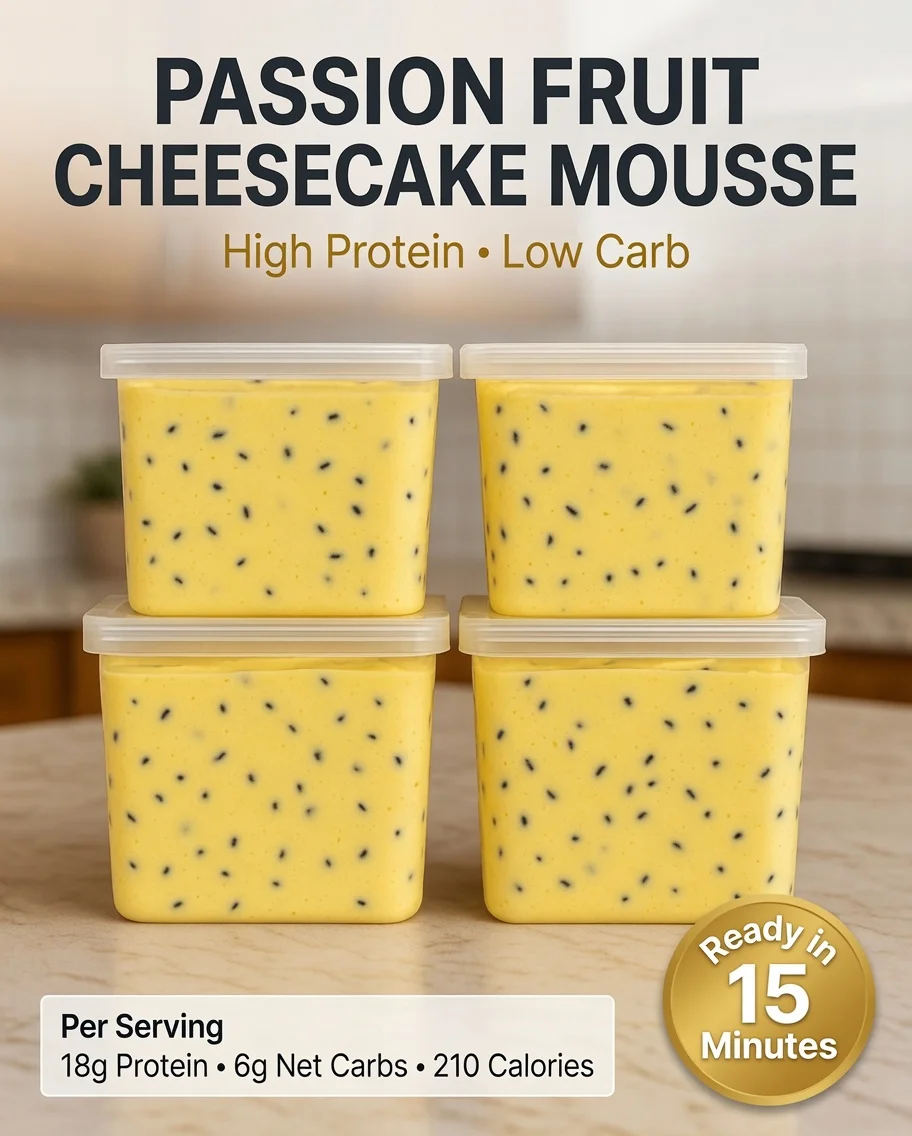 High-Protein Passion Fruit Cheesecake Mousse