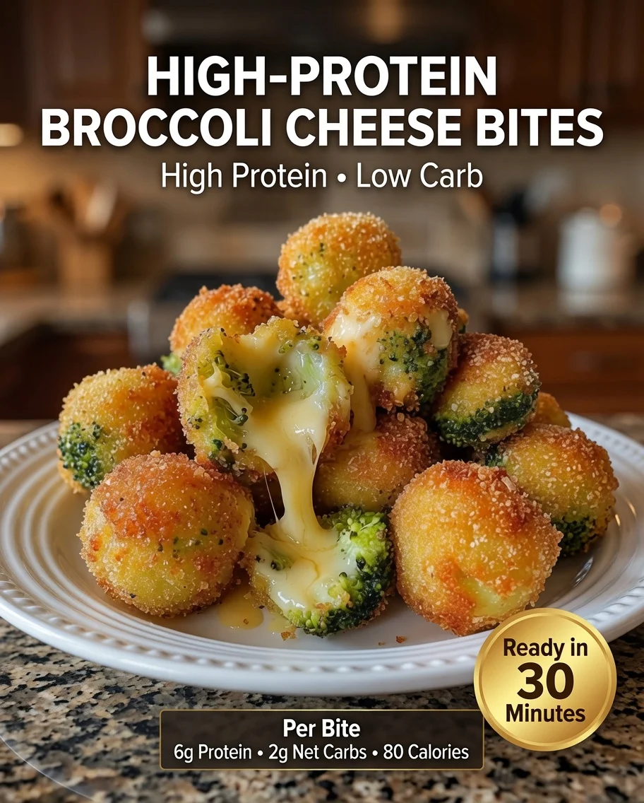 High-Protein Broccoli Cheese Bites
