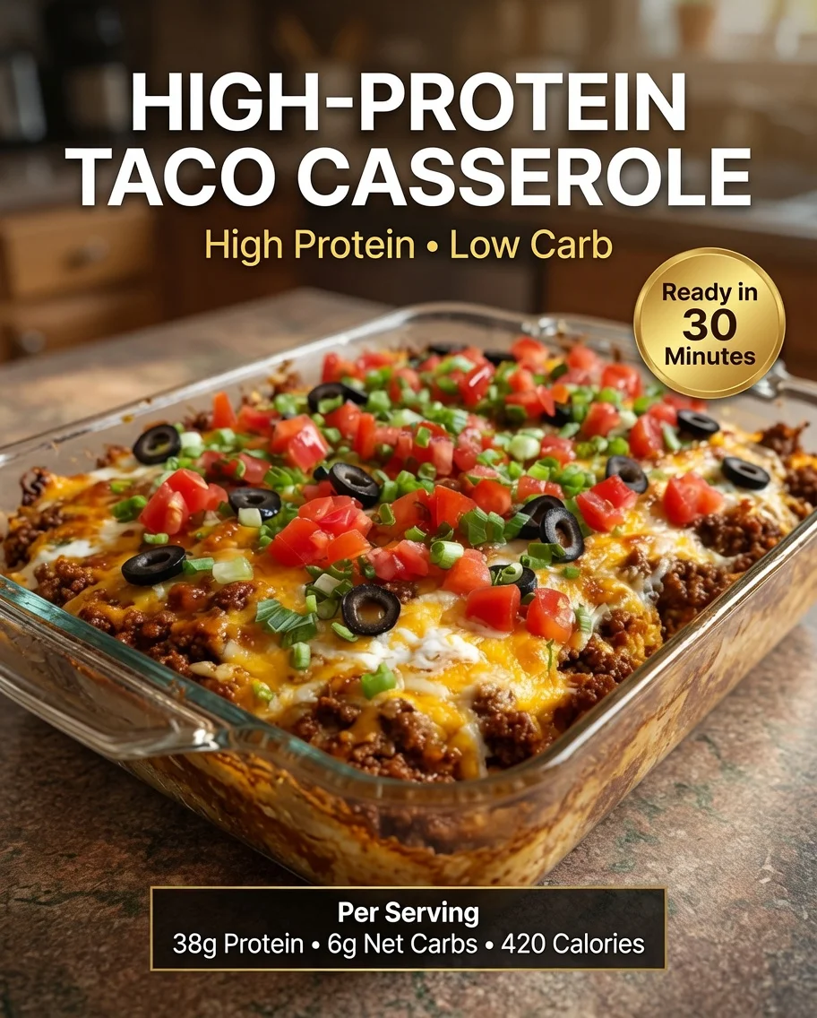 High-Protein Taco Casserole