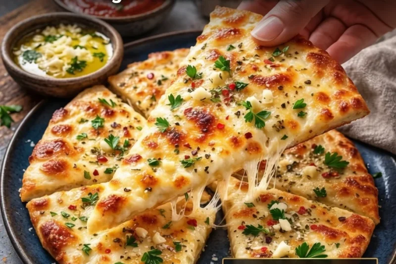 High-Protein Keto Cheesy Garlic Bread