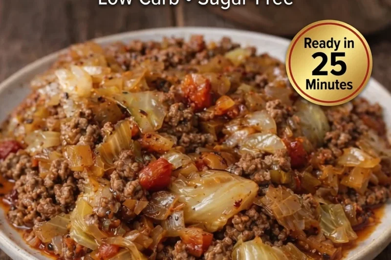 High-Protein Spicy Beef and Cabbage Skillet
