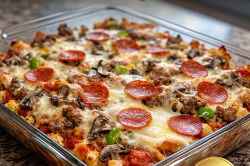 High-Protein Supreme Pizza Casserole