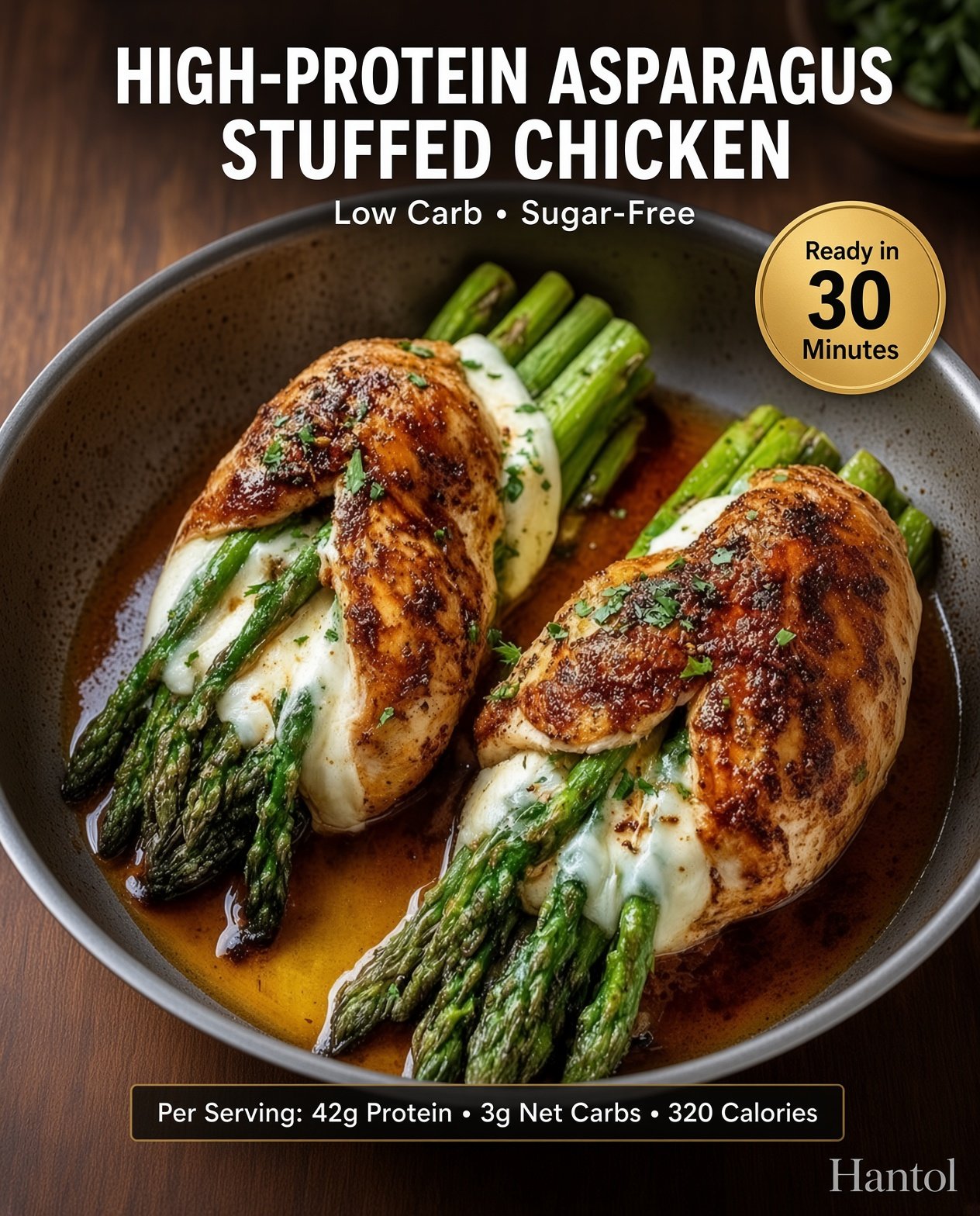 High-Protein Asparagus Stuffed Chicken
